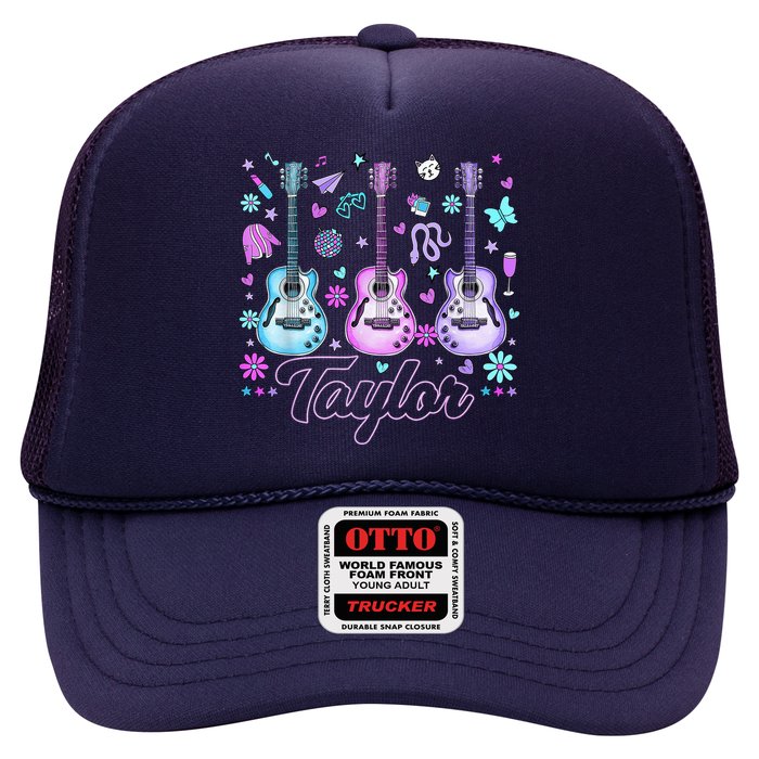 Girl Retro Taylor First Name Personalized Groovy 80'S P.i.n.k. Trucker Hat