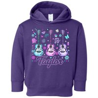 Girl Retro Taylor First Name Personalized Groovy 80'S P.i.n.k. Toddler Hoodie