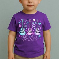 Girl Retro Taylor First Name Personalized Groovy 80'S P.i.n.k. Toddler T-Shirt