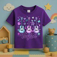 Girl Retro Taylor First Name Personalized Groovy 80'S P.i.n.k. Toddler T-Shirt