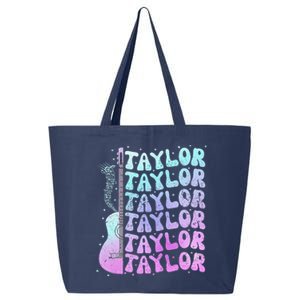 Girl Retro Taylor First Name Personalized Groovy 80S Pink 25L Jumbo Tote