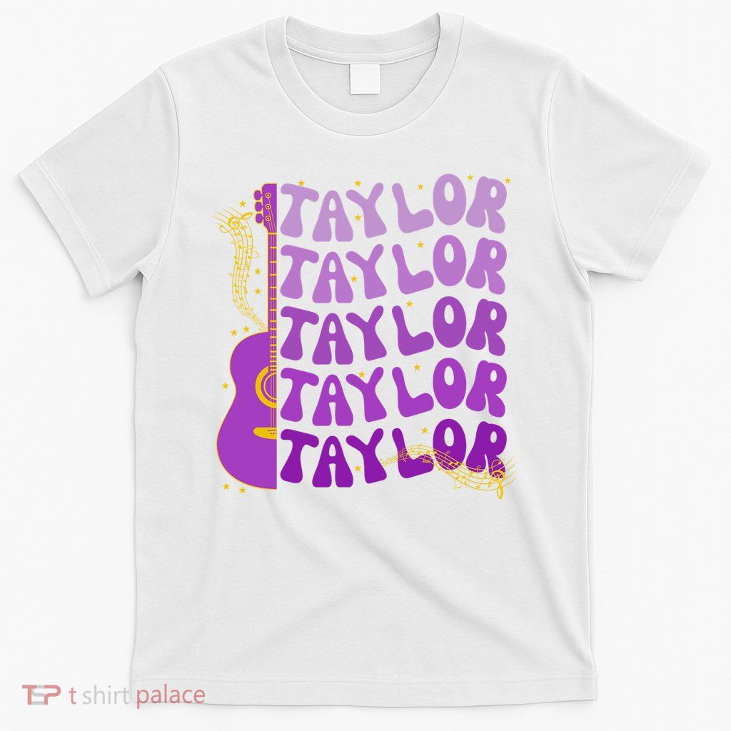 Girl Retro TAYLOR First Name Personalized Groovy Birthday T-Shirt