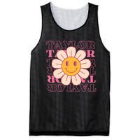 Girl Retro Taylor First Name Personalized Groovy Birthday Mesh Reversible Basketball Jersey Tank