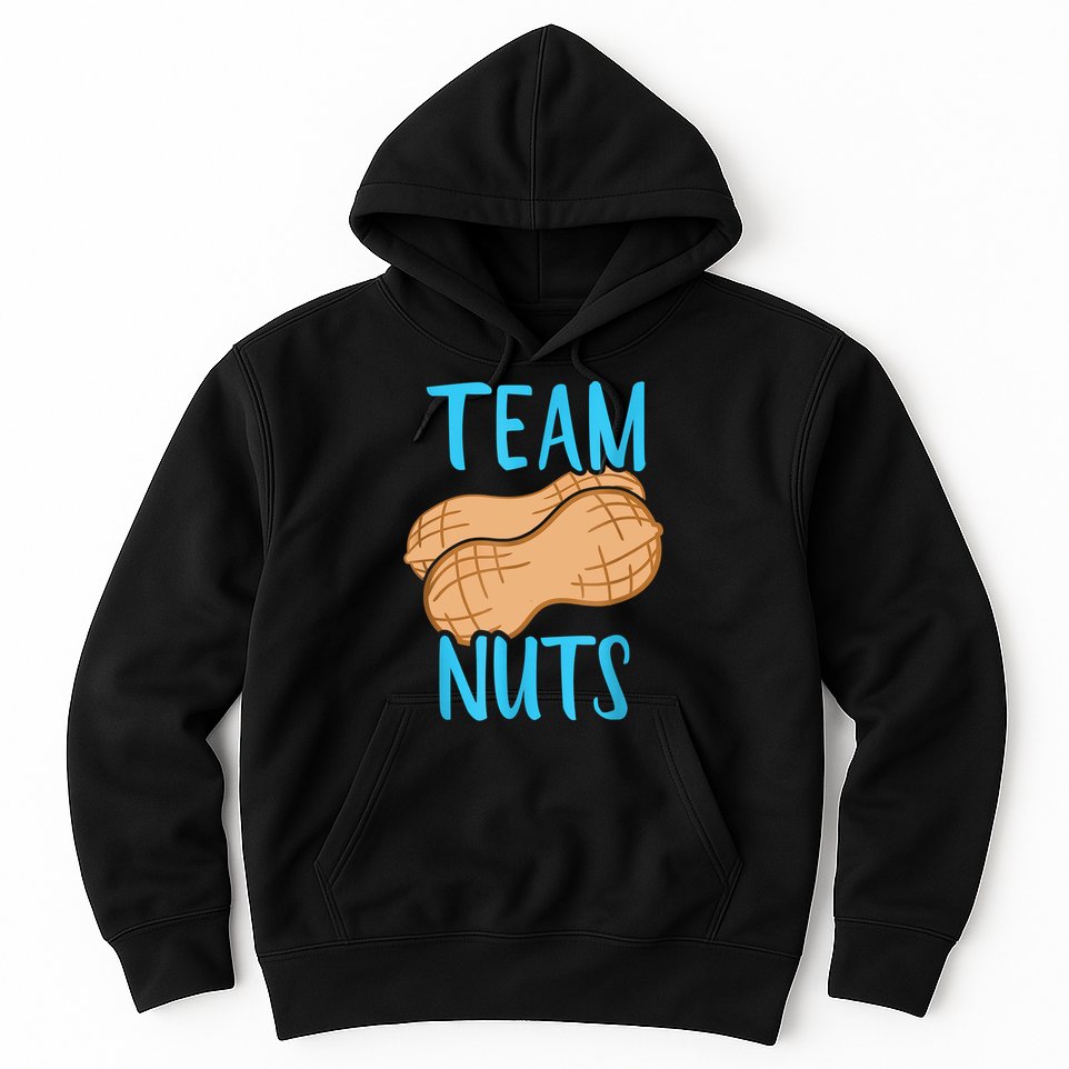 Gender Reveal Team Nuts Boy Matching Family Baby Party Hoodie
