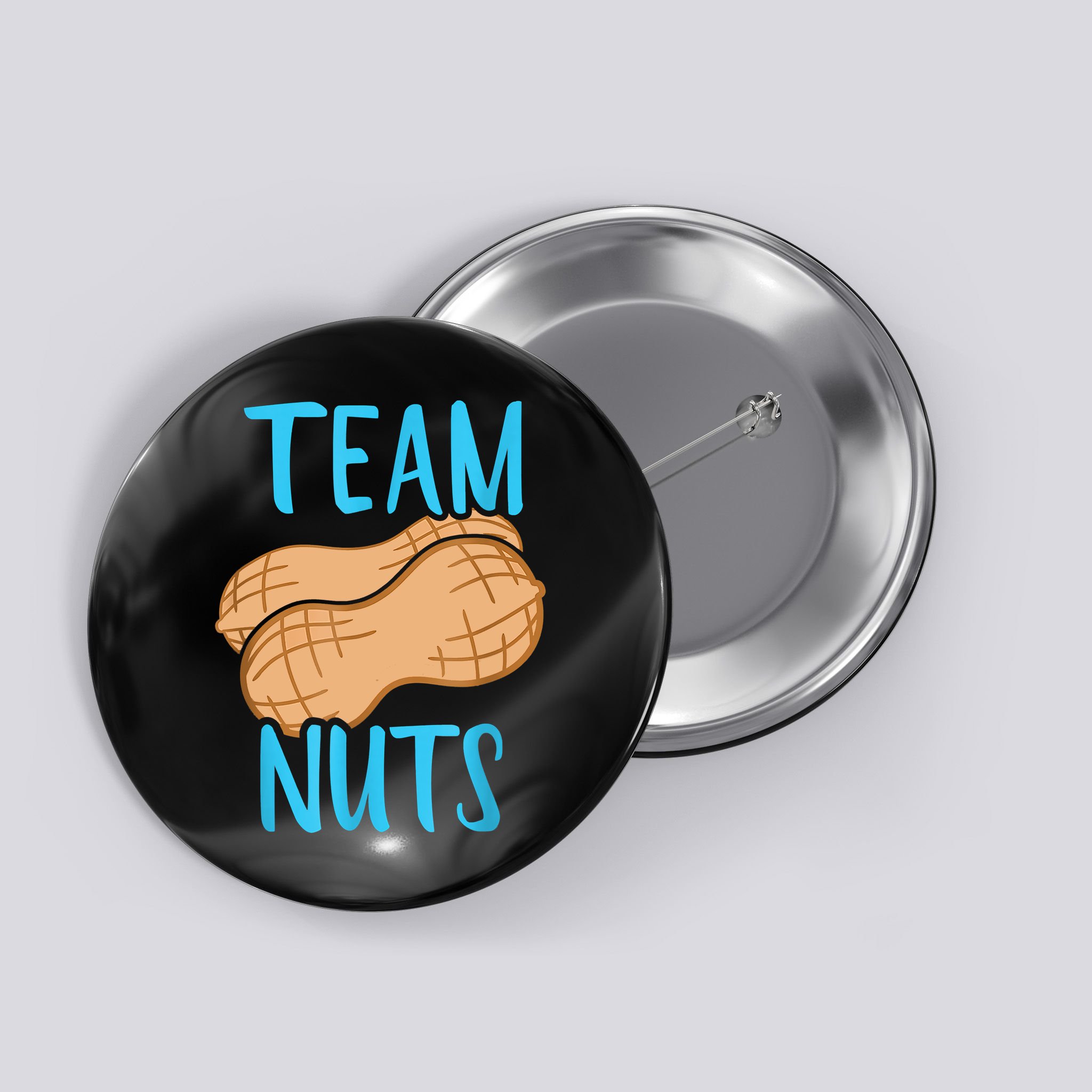 Gender Reveal Team Nuts Boy Matching Family Baby Party Button