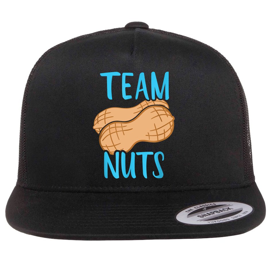 Gender Reveal Team Nuts Boy Matching Family Baby Party Flat Bill Trucker Hat