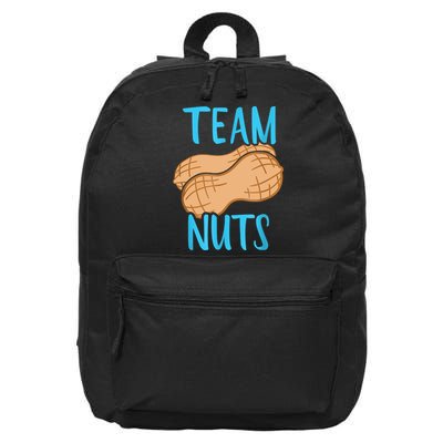 Gender Reveal Team Nuts Boy Matching Family Baby Party 16 in Basic Backpack
