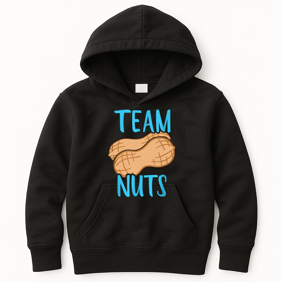 Gender Reveal Team Nuts Boy Matching Family Baby Party Kids Hoodie