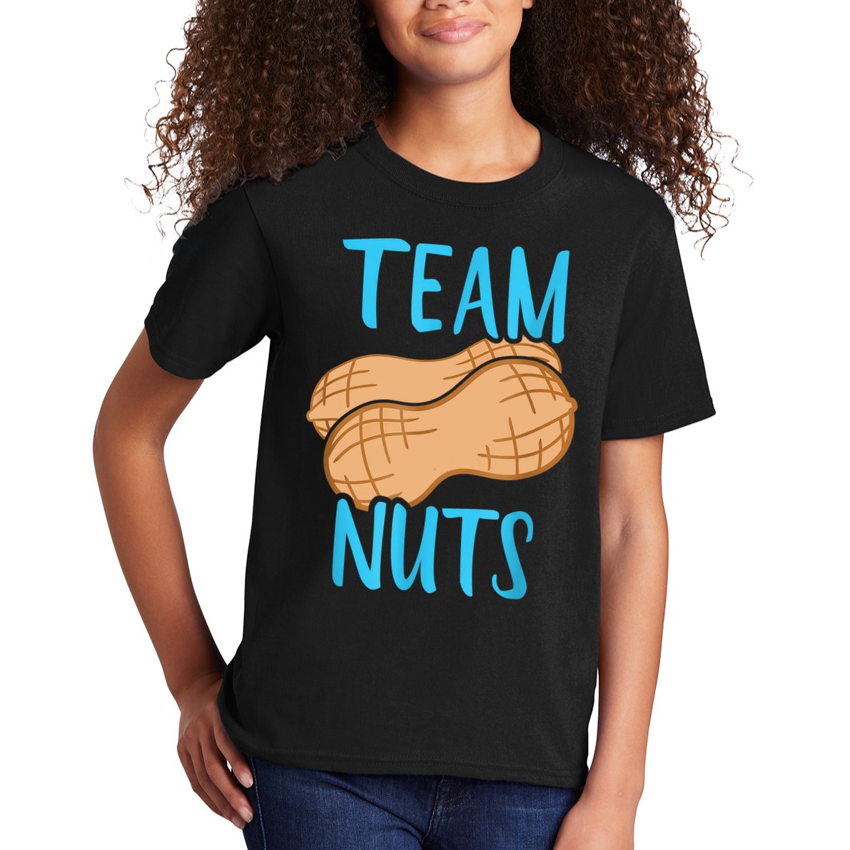 Gender Reveal Team Nuts Boy Matching Family Baby Party Kids T-Shirt