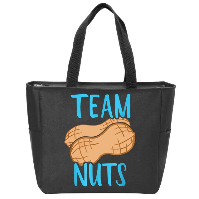 Gender Reveal Team Nuts Boy Matching Family Baby Party Zip Tote Bag