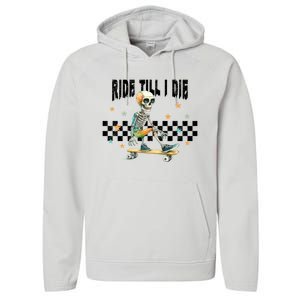 Ghos Ride Till I Die Cute Pumpkin Cool Gift Stay Spooky Gift Performance Fleece Hoodie