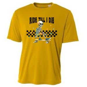 Ghos Ride Till I Die Cute Pumpkin Cool Gift Stay Spooky Gift Cooling Performance Crew T-Shirt