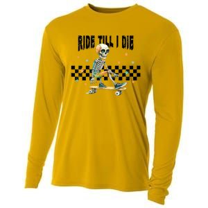 Ghos Ride Till I Die Cute Pumpkin Cool Gift Stay Spooky Gift Cooling Performance Long Sleeve Crew