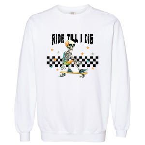 Ghos Ride Till I Die Cute Pumpkin Cool Gift Stay Spooky Gift Garment-Dyed Sweatshirt