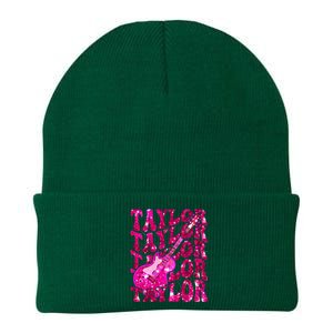 Girl Retro Taylor First Name Personalized Groovy 80S Knit Cap Winter Beanie