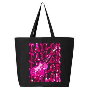 Girl Retro Taylor First Name Personalized Groovy 80S 25L Jumbo Tote