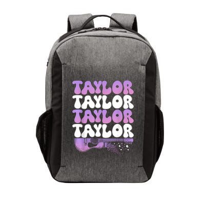 Girl Retro Taylor First Name Personalized Groovy 80S Vector Backpack