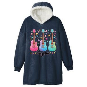 Girl Retro Taylor First Name Personalized Hooded Wearable Blanket