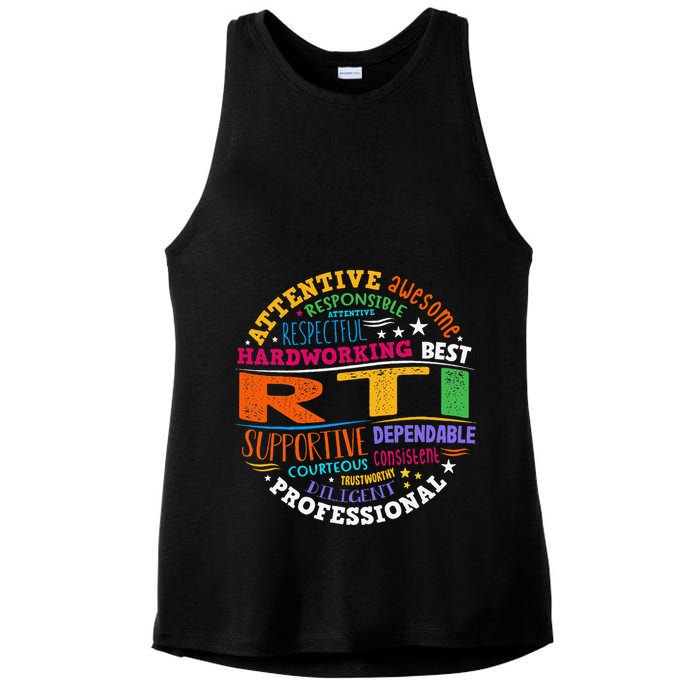 Groovy Rti Team T Response Intervention Teacher School Squad Ladies PosiCharge Tri-Blend Wicking Tank