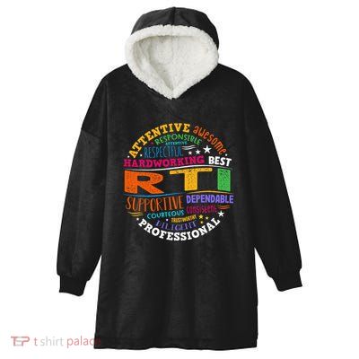 Groovy Rti Team T Response Intervention Teacher School Squad Hooded Wearable Blanket