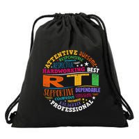 Groovy Rti Team T Response Intervention Teacher School Squad Drawstring Bag