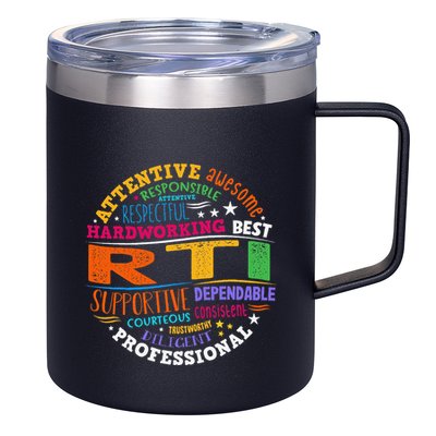 Groovy Rti Team T Response Intervention Teacher School Squad 12oz Stainless Steel Coffee Mug