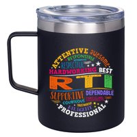 Groovy Rti Team T Response Intervention Teacher School Squad 12oz Stainless Steel Coffee Mug