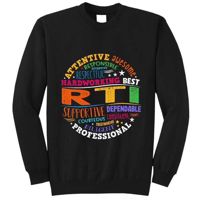 Groovy Rti Team T Response Intervention Teacher School Squad Tall Sweatshirt