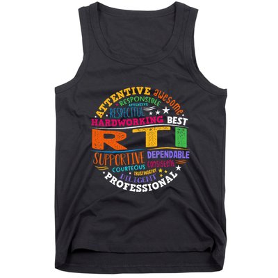 Groovy Rti Team T Response Intervention Teacher School Squad Tank Top
