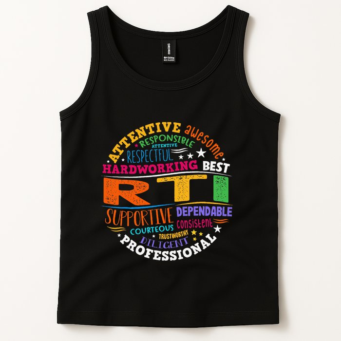 Groovy Rti Team T Response Intervention Teacher School Squad Tank Top