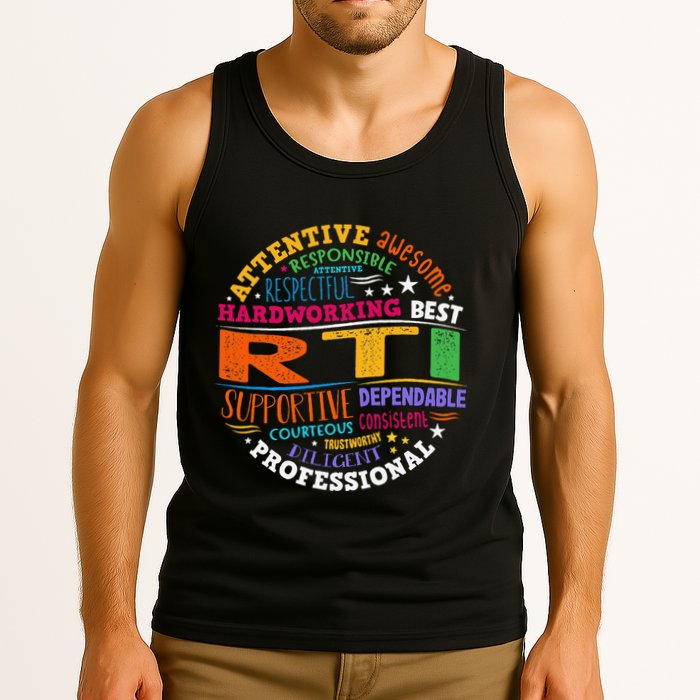 Groovy Rti Team T Response Intervention Teacher School Squad Tank Top