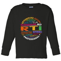 Groovy Rti Team T Response Intervention Teacher School Squad Toddler Long Sleeve Shirt