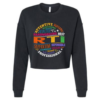 Groovy Rti Team T Response Intervention Teacher School Squad Cropped Pullover Crew