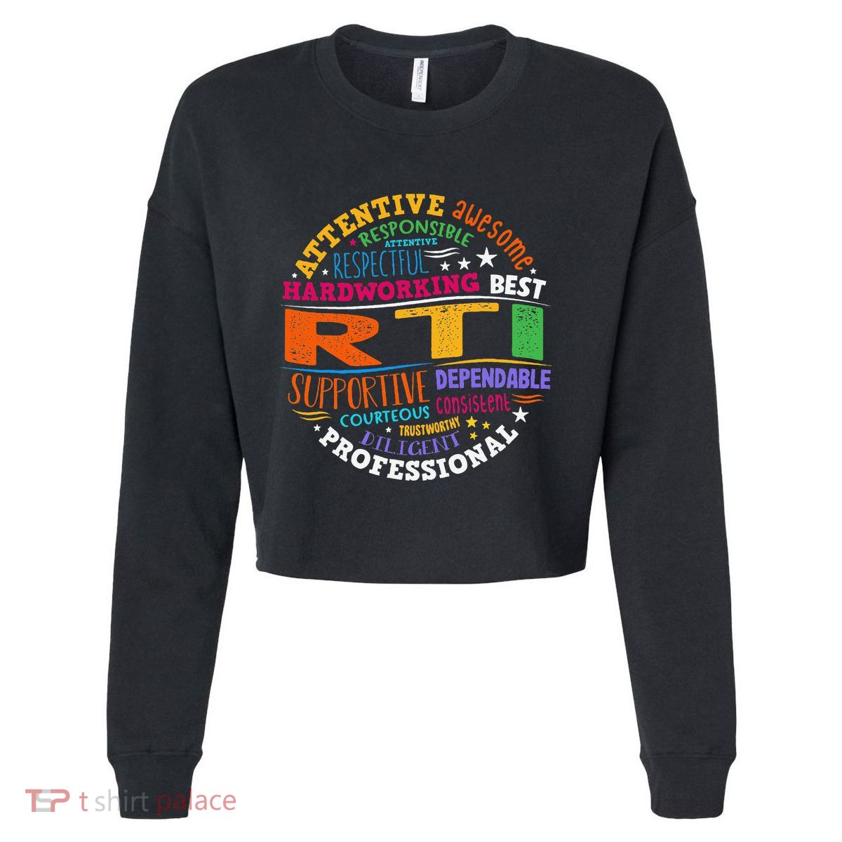 Groovy Rti Team T Response Intervention Teacher School Squad Cropped Pullover Crew