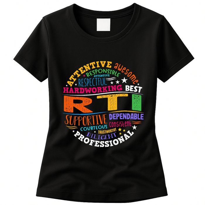 Groovy Rti Team T Response Intervention Teacher School Squad Womens T-Shirt