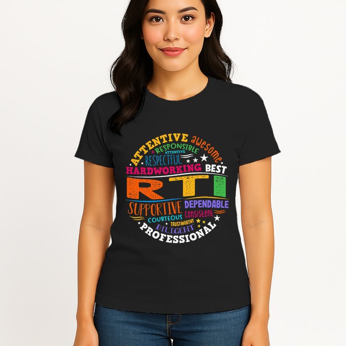 Groovy Rti Team T Response Intervention Teacher School Squad Womens T-Shirt
