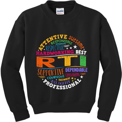 Groovy Rti Team T Response Intervention Teacher School Squad Kids Sweatshirt