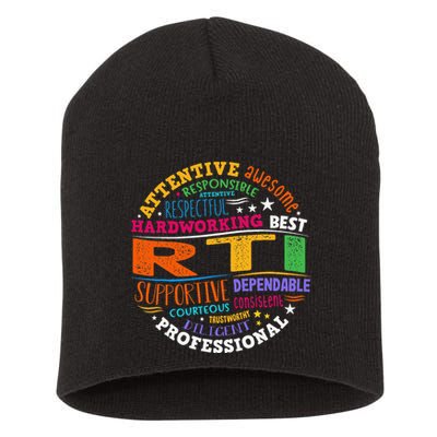 Groovy Rti Team T Response Intervention Teacher School Squad Short Acrylic Beanie