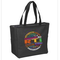 Groovy Rti Team T Response Intervention Teacher School Squad Zip Tote Bag