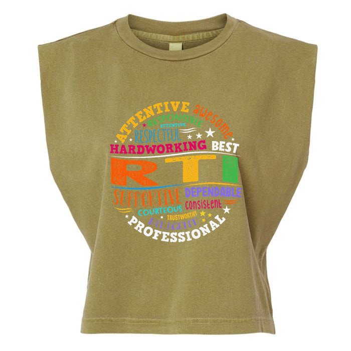 Groovy Rti Team T Response Intervention Teacher School Squad Garment-Dyed Women's Muscle Tee