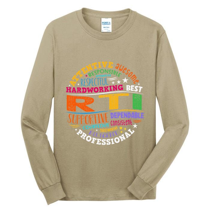 Groovy Rti Team T Response Intervention Teacher School Squad Tall Long Sleeve T-Shirt