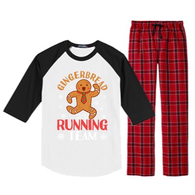 Gingerbread Running Team You CanT Catch Me Christmas Cookie Gift Raglan Sleeve Pajama Set