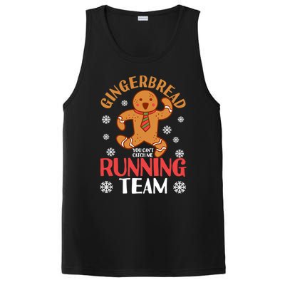 Gingerbread Running Team You CanT Catch Me Christmas Cookie Gift PosiCharge Competitor Tank