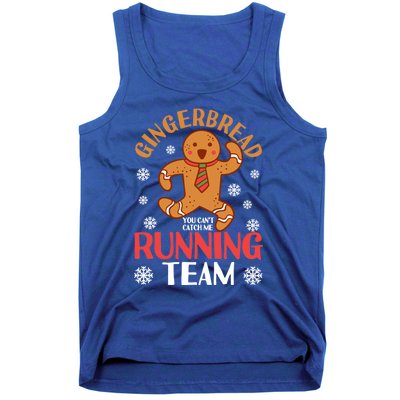 Gingerbread Running Team You CanT Catch Me Christmas Cookie Gift Tank Top