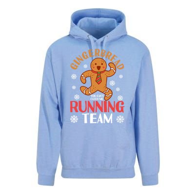 Gingerbread Running Team You CanT Catch Me Christmas Cookie Gift Unisex Surf Hoodie