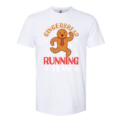 Gingerbread Running Team You CanT Catch Me Christmas Cookie Gift Softstyle CVC T-Shirt