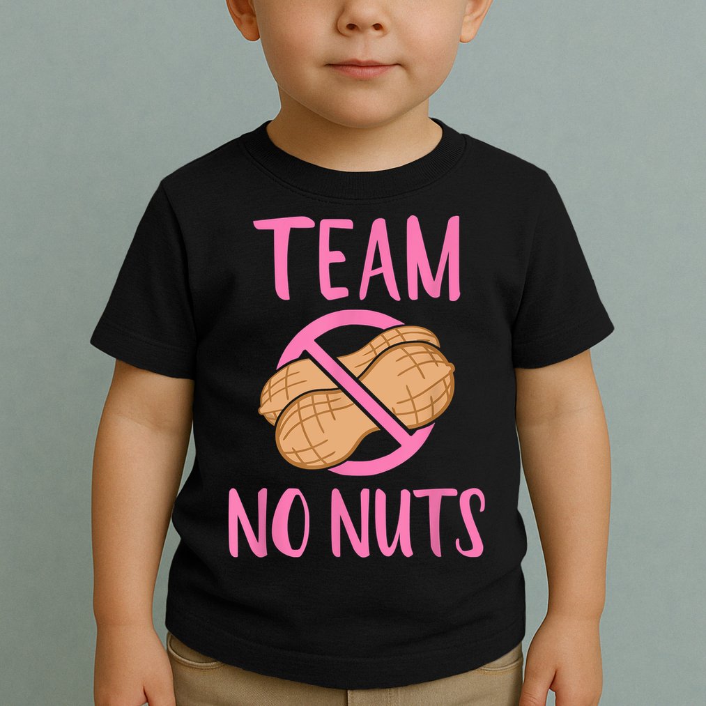 Gender Reveal Team No Nuts Girl Matching Family Baby Party Toddler T-Shirt