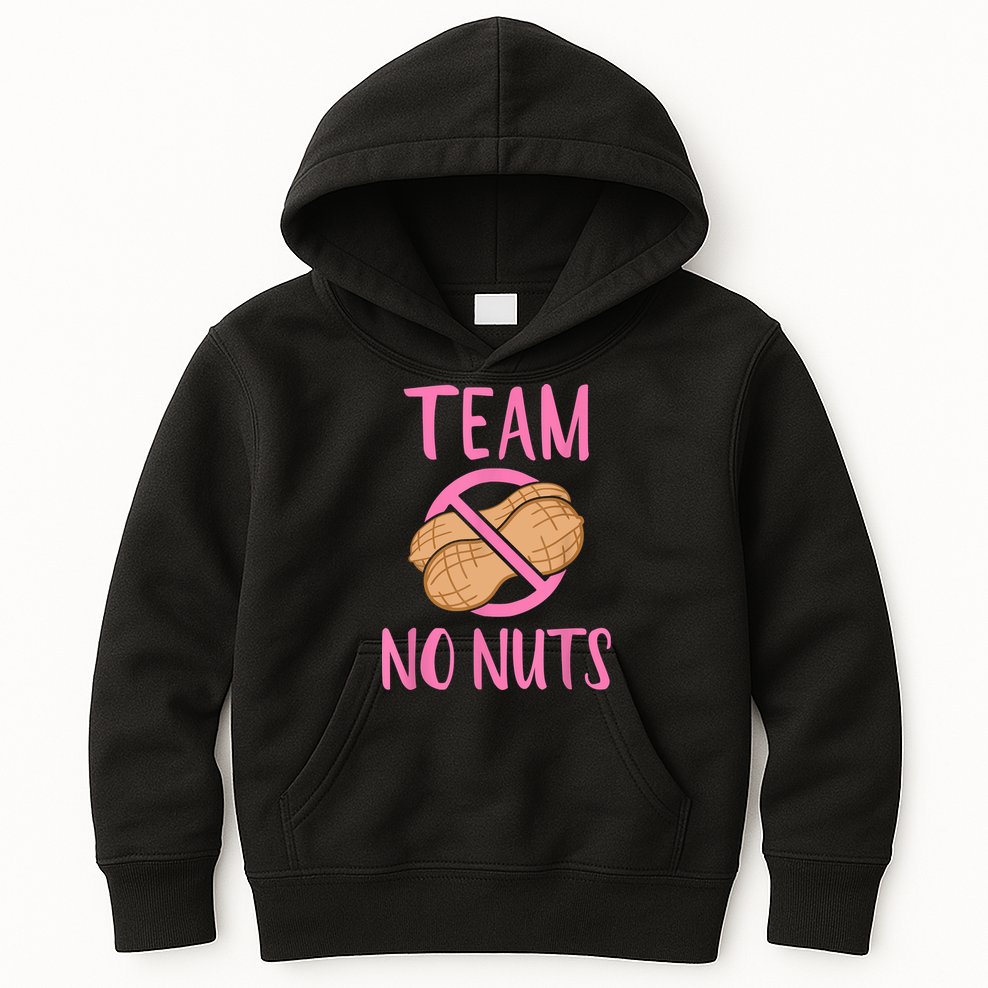 Gender Reveal Team No Nuts Girl Matching Family Baby Party Kids Hoodie