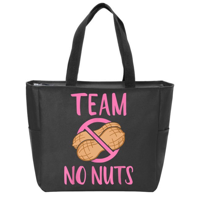 Gender Reveal Team No Nuts Girl Matching Family Baby Party Zip Tote Bag