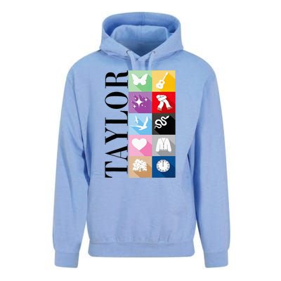 Girl Retro Taylor First Name Personalized Groovy Birthday Unisex Surf Hoodie